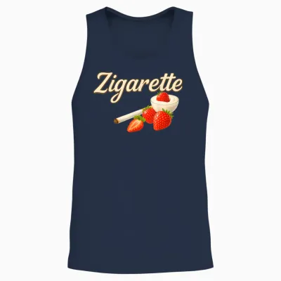 Zigarette - Erdbeer Yoghurt Style X Kippe Zigarette Raucher Unisex Tank Top - Navy