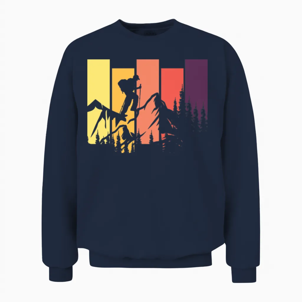 Hiking Lovers Gift Hiking - & Outdoors Unisex Sweatshirt in Navy