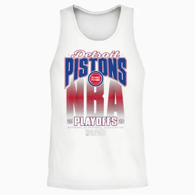 Nba Official 2026 Playoffs Detroit Pistons Fade Unisex Tank Top - White