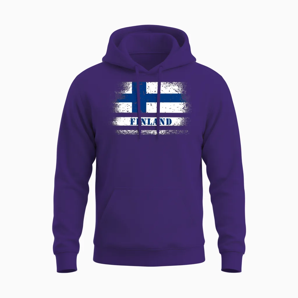 Finland Finn Gifts for Women Men Kids Unisex Hoodie in Purple