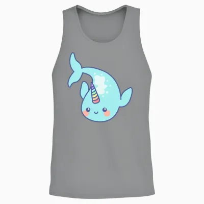 Narwhal, Cute Narwhal, Diving Unisex Tank Top - Sport Grey