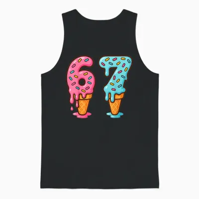 Baseball Drip Ice Cream 67 Baseball Lifestyle 101 Unisex Tank Top - Black