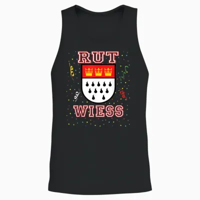 Köln Rut Und Wiess Rot Weiss Karneval Kölsch Kölle Alaaf Unisex Tank Top - Black