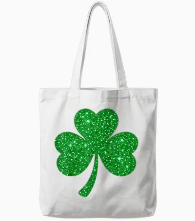 St. Patrick's Day Shamrock Ireland Shamrock Tote Bags - White
