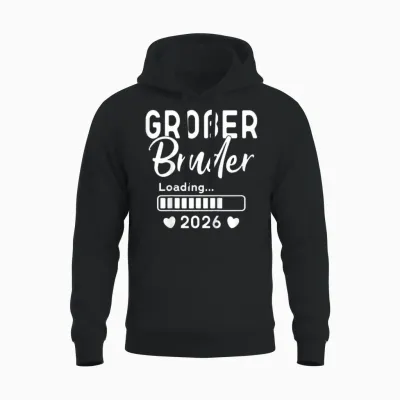 Children's Big Brother Loaded 2026 Ich Werde Großer Bruder 2026 T-Shirt, Black Unisex Hoodie - Black