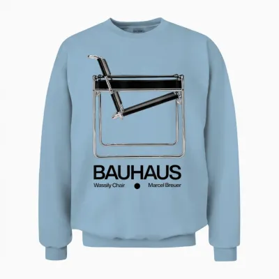 Bauhaus Wassily T-Shirt Chair Unisex Sweatshirt - Light Blue