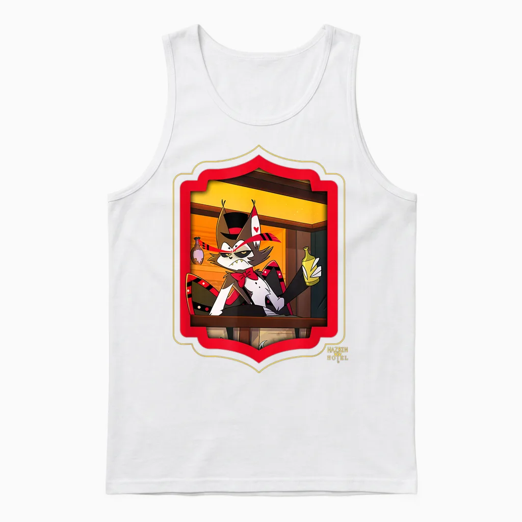 Hazbin Hotel - Husk Unisex Tank Top in White