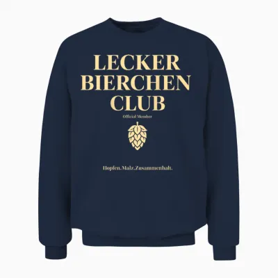 Lecker Bierchen Club Unisex Sweatshirt - Navy