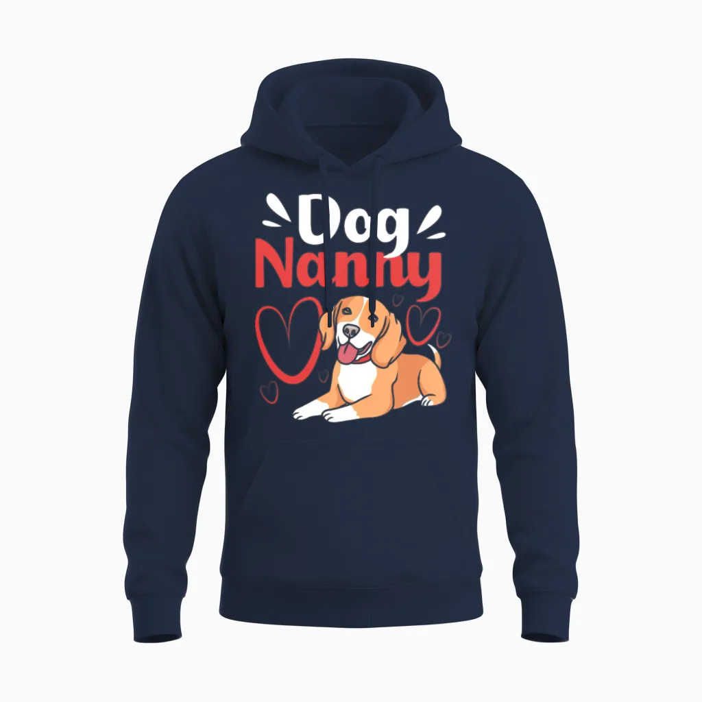 Funny Dog Nanny for Pet Dog Sitter Unisex Hoodie in Navy