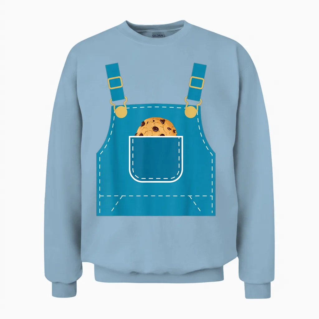 Funny Mouse Halloween Costume Book Cookie Teacher Student Unisex Sweatshirt in Light Blue