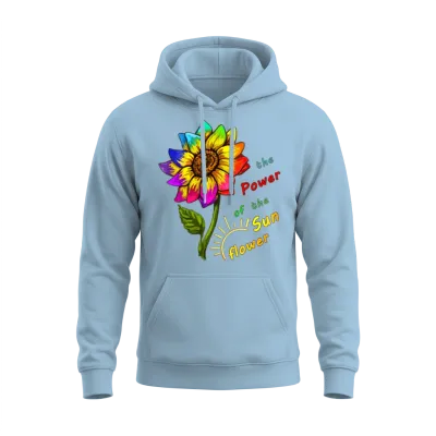 Sunflower Rainbow Unisex Hoodie - Light Blue