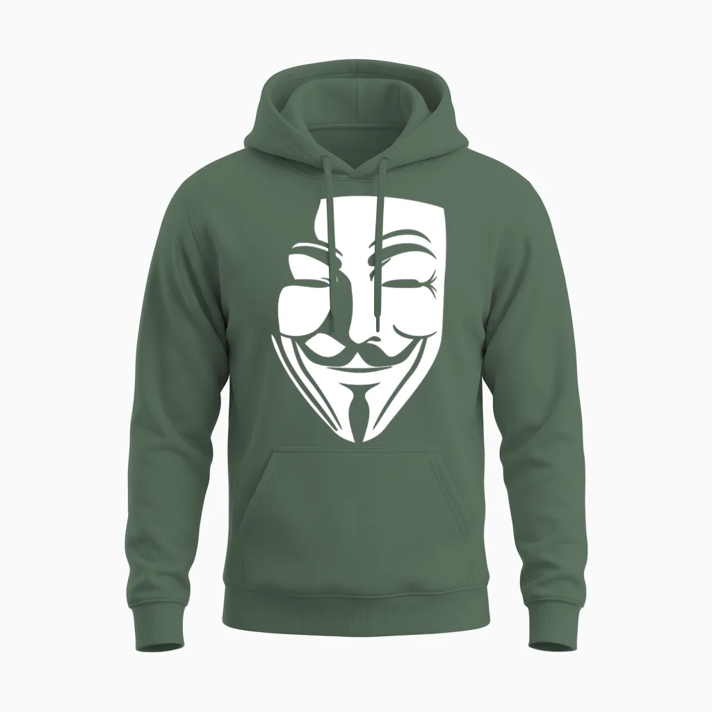 V for Vendetta Unisex Hoodie in Military Green
