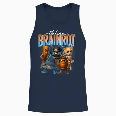 Tung Sahur Ballerina Cappuccino Assassino Tralalero Tralala Unisex Tank Top - Navy