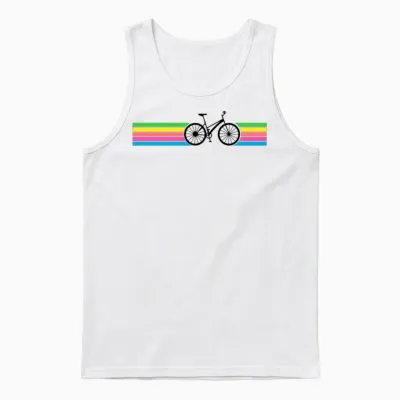 Vintage Bicycle Retro Design Unisex Tank Top - White
