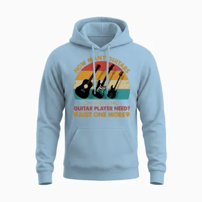 Funny Guitarist Unisex Hoodie - Light Blue