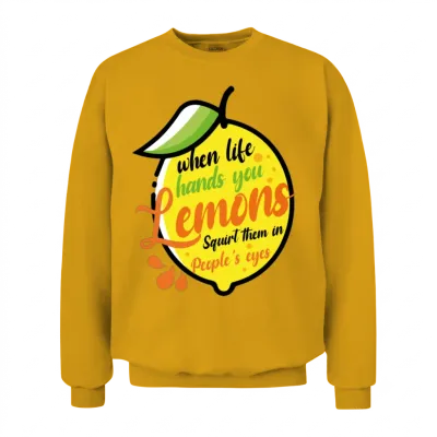 Funny Life Lemons Unisex Sweatshirt - Gold