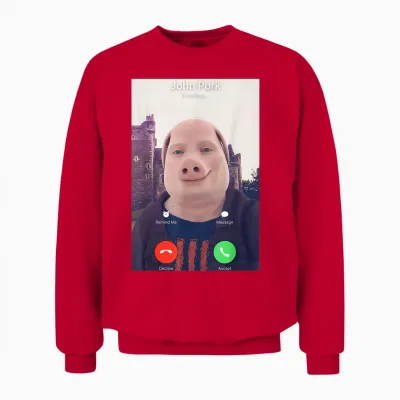 John Pork Is Calling Unisex Sweatshirt - Red