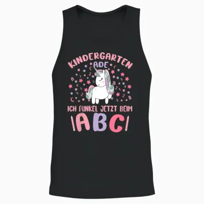 Kinder Bye Bye Kita Abgänger 2026 Mädchen Einhorn Absolventin Unisex Tank Top - Black
