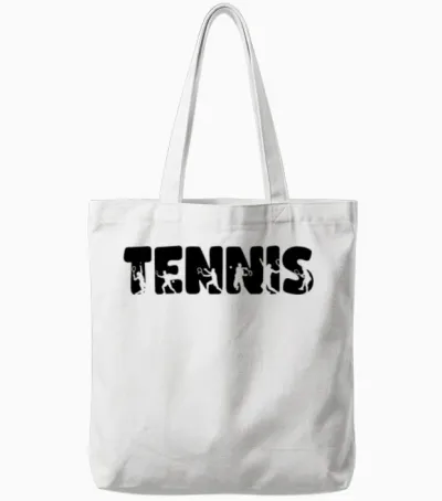 Tennis Player Fan Club Sport Tote Bags - White
