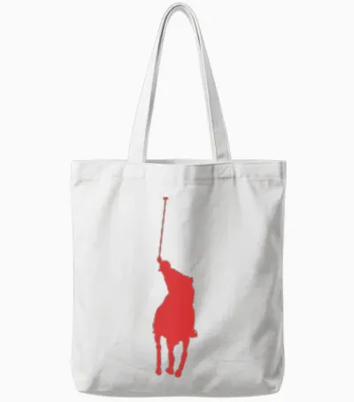 Pferd Polo Emblem Fashion Geschenk Tote Bags - White