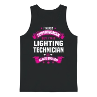 Lighting Technician Unisex Tank Top - Black – 1