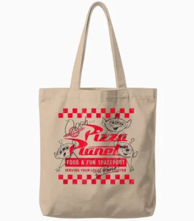 Disney Pixar Toy Story Pizza Planet Food & Fun Retro Logo Tote Bags - Natural
