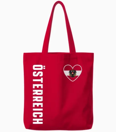 österreich Flagge Adler Fan Austria Wappen Patriotisches Tote Bags - Red