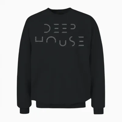 Deep House Musikkunst - Minimalistisches Design Für Dj, Rave Unisex Sweatshirt - Black