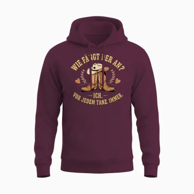 Line Dance Damen Sprüche Western Country Tanzen Dancer Tanz Unisex Hoodie - Maroon