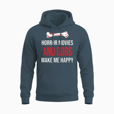 Horror Movies Dogs Unisex Hoodie - Dark Heather