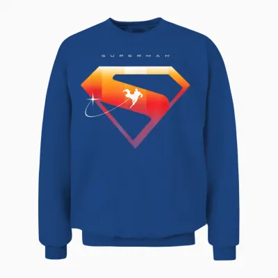 Superman (2025) Flying Silhouette S-Shield Emblem Unisex Sweatshirt - Royal