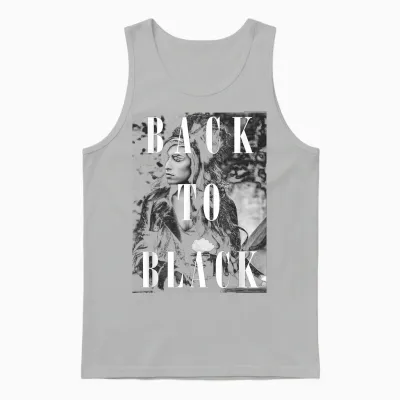 Amy Winehouse Back to Black Soul Music by Rock Off Unisex Tank Top - Ash