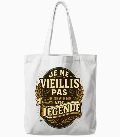 Humour Je Ne Vieillis Pas Je Deviens Une Légende Tote Bags - White
