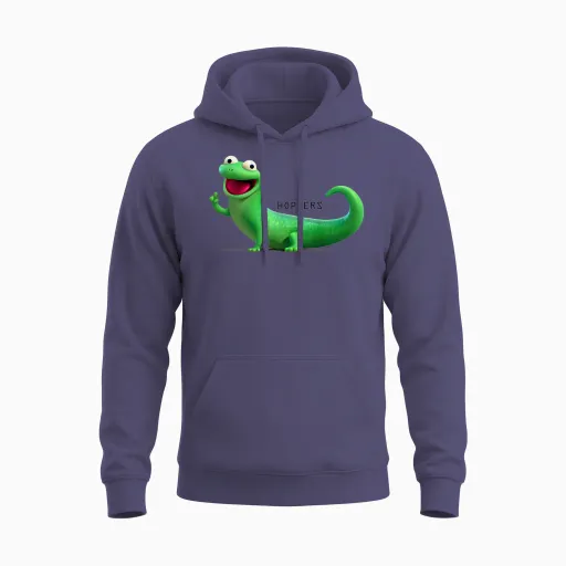 Disney Pixar Hoppers Tom Lizard Smiling Happy Pose Unisex Hoodie in Heather Sport Dark Navy