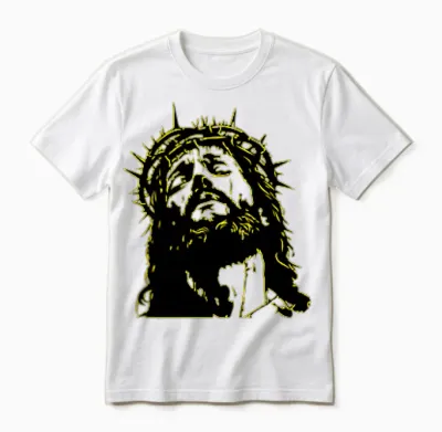 Jesus Is My Saviour (graphic Christ) (back Print) Unisex T-Shirt - White