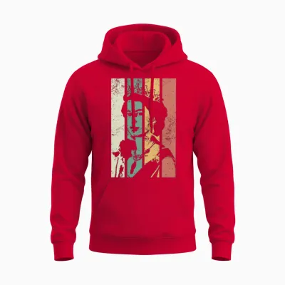 Queen Elizabeth Retro Colors Unisex Hoodie - Red