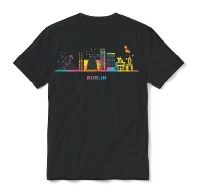 Dubliner Skyline Dublin Unisex T-Shirt - Black