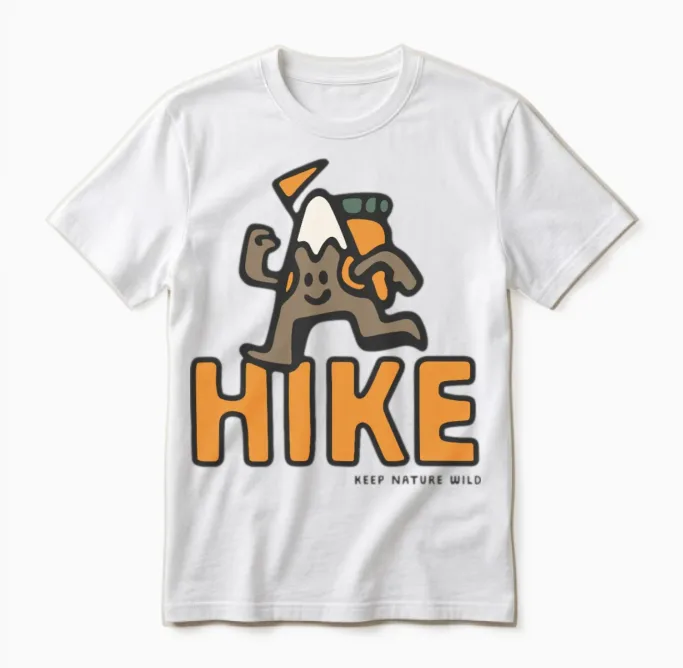 Mountain Hike Hiking & Outdoors Gift Unisex T-Shirt in White
