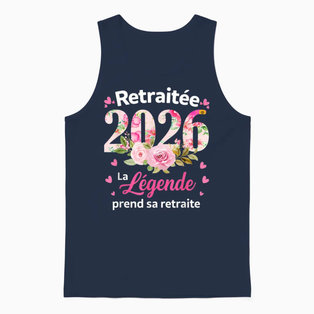 Retirement Retired Woman 2026 the Legend Retires Unisex Tank Top in Navy