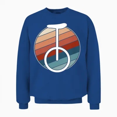 Retro Unicycle Rider Unisex Sweatshirt - Royal