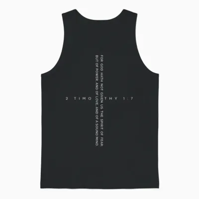 2nd Timothy 1:7 Unisex Tank Top - Black