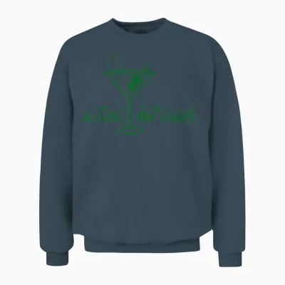 St Patricks Day a Tini Bit Irish Saint Paddys Men Women Unisex Sweatshirt - Dark Heather