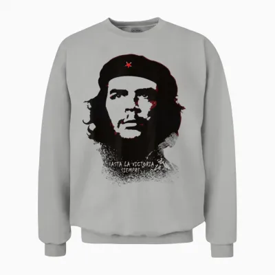 Che Guevara Shirt Red Hasta La Victoria Siempre Revolution Unisex Sweatshirt - Ash
