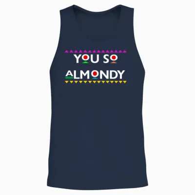 Hey Almond Unisex Tank Top - Navy