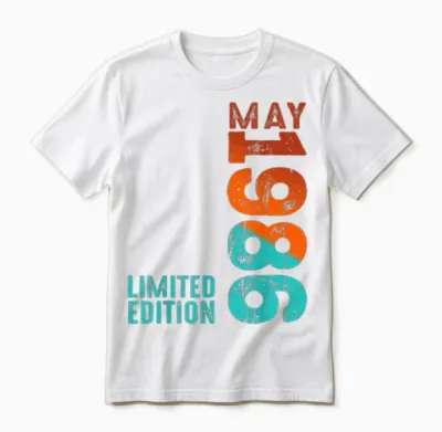 Mai 1986 Année 1986 Rétro 1986 Millésime 1986 Depuis 1986 Unisex T-Shirt - White