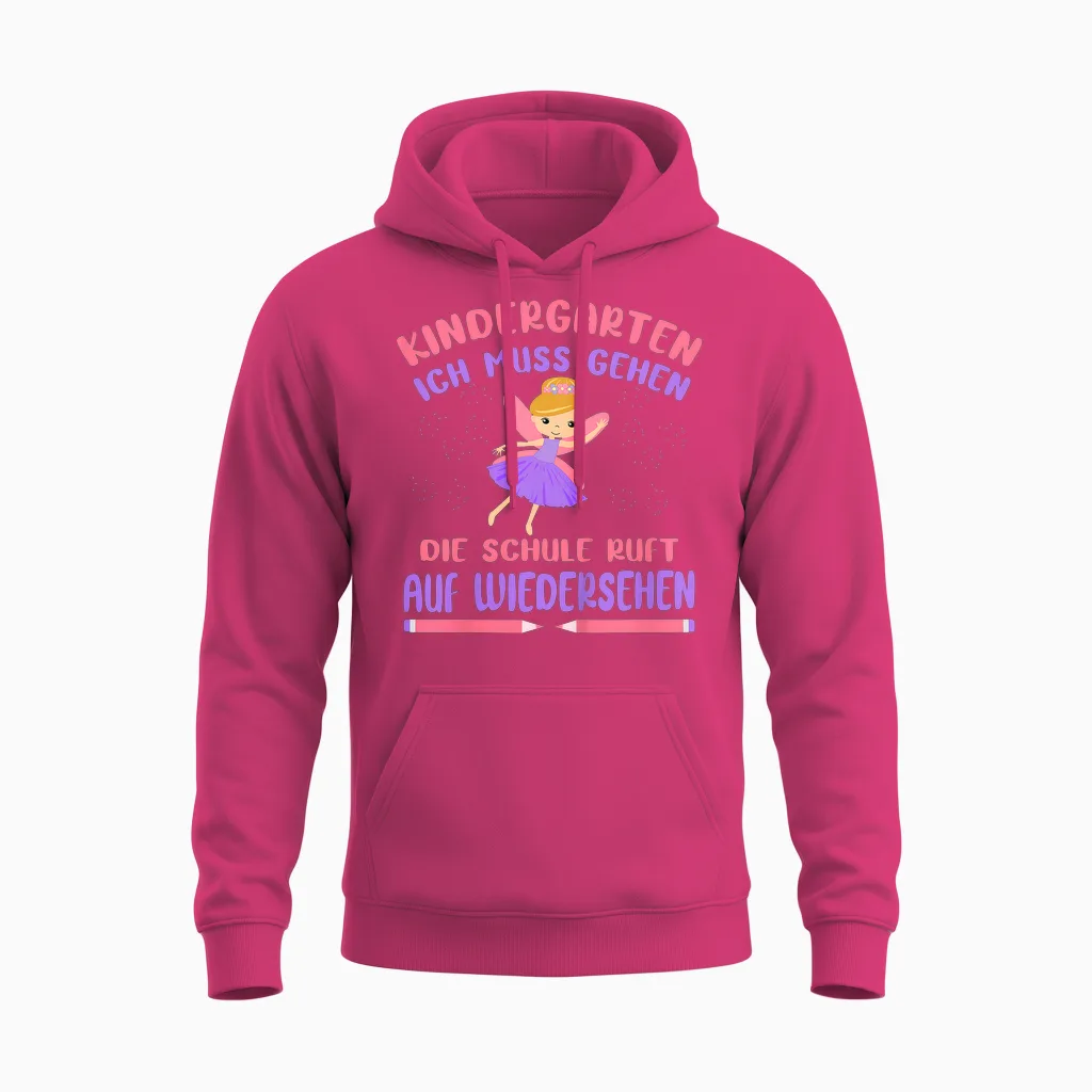 Kinder Kita Abgänger 2026 Fee Schule Ruft Schulkind Mädchen Unisex Hoodie in Heliconia