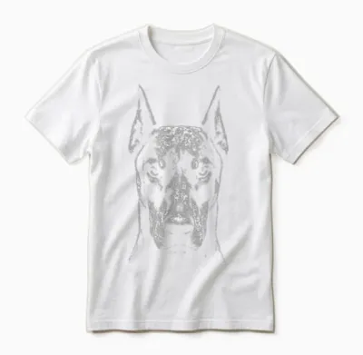 Alpha Doberman Rage – Ultra Viral Streetwear Drop Unisex T-Shirt - White