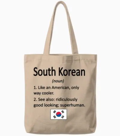 South Korean South Korea Flag South Korean Roots Tote Bags - Natural