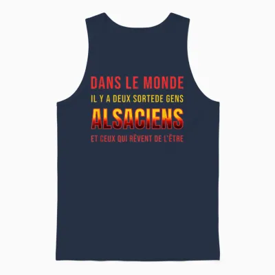 Humour Alsatian Gift Idea Funny Alsace Alsatian Alsatian Unisex Tank Top - Navy