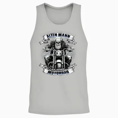 Unterschätze Niemals Einen Alten Mann Auf Seinem Motorrad Unisex Tank Top - Ash